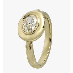 Bezel Oval Diamond Ring
