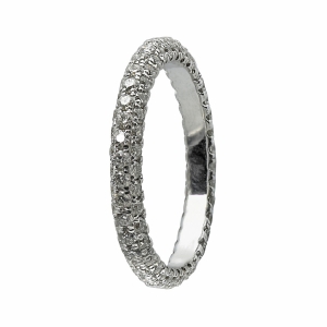 3-Raw Pave Eternity Band