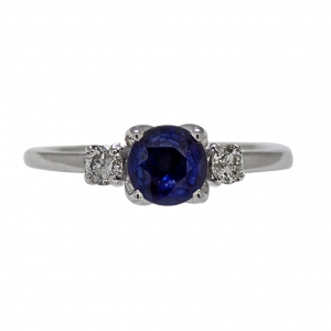 Blue Sapphire Center Ring