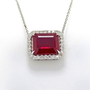 Ruby Rectangle Pendent