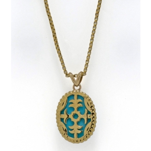 Oval Turquoise  Pendant