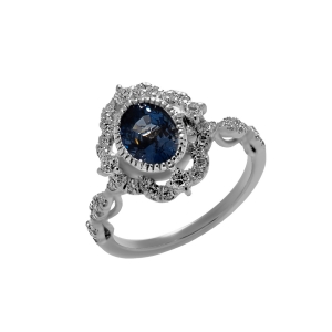 Blue Sapphire Fancy Ring